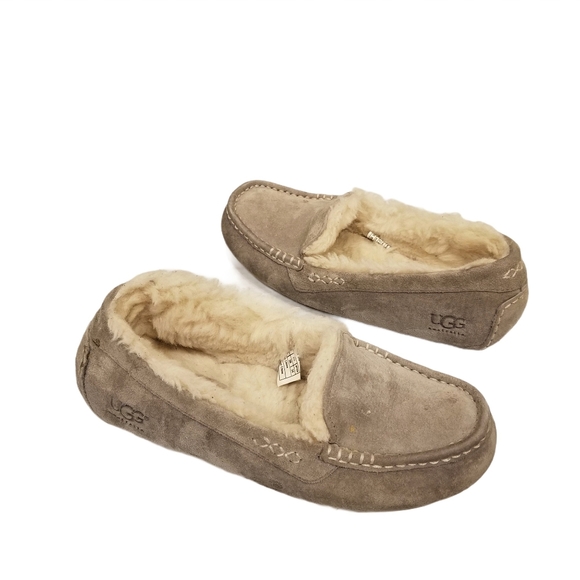 UGG Shoes - UGG Ansley Slate Suede Wool Moccasins